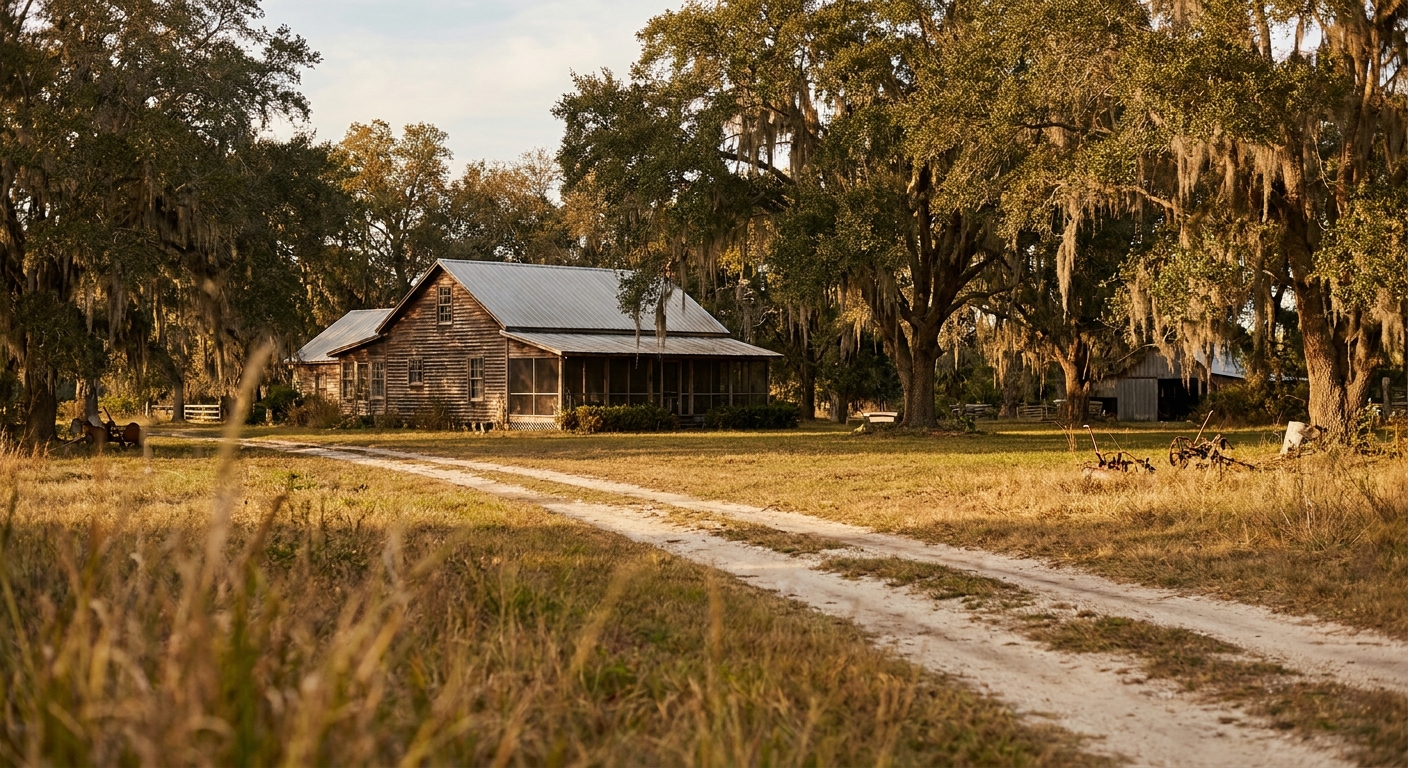 Rural Hillsborough Tampa Bay neighborhood near Balm